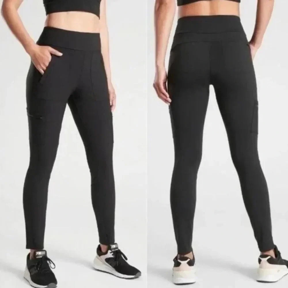 Athleta Headlands Hybrid Cargo Pants in Black Size 4